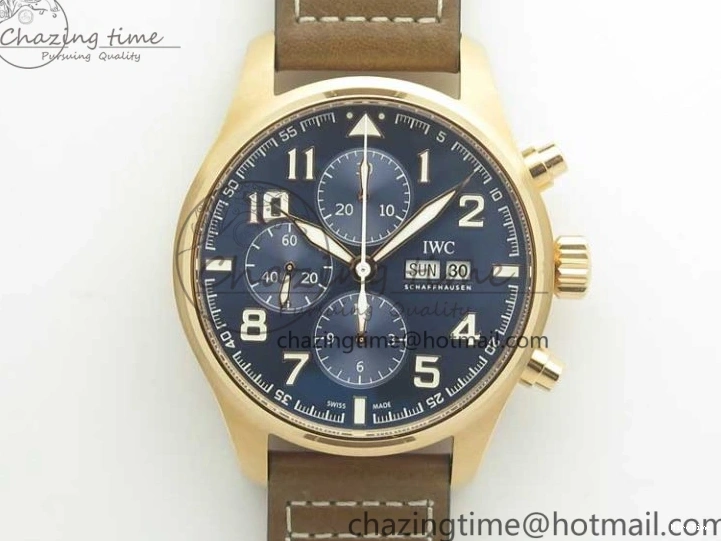 MIROTIME 0210 Sleek Pilot Chrono 377721 “Le Petit Prince” RG ZF 1:1 Best Edition on Brown Leather Strap A 7182